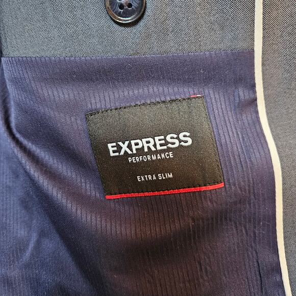 Express Performance Extra Slim Gray Blazer Size 40S Men's Career Professional - Picture 6 of 12